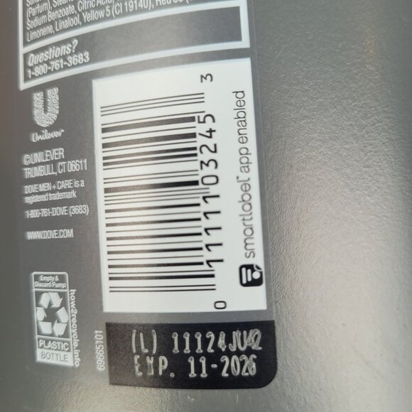 2 New Dove Men + Care Antibacterial Skin Defense Body & Face Wash 30 oz Ea 11/26 - Picture 3 of 3